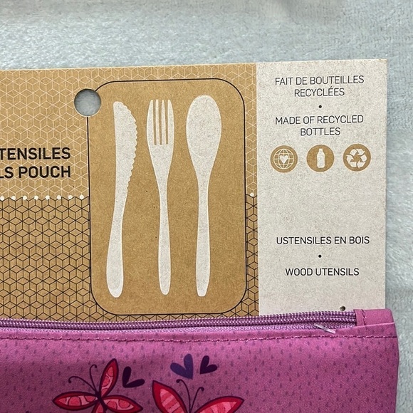NWT Ketto Reusable Takeout Lunch Utensils With Zip Pouch Recycled - Picture 7 of 12